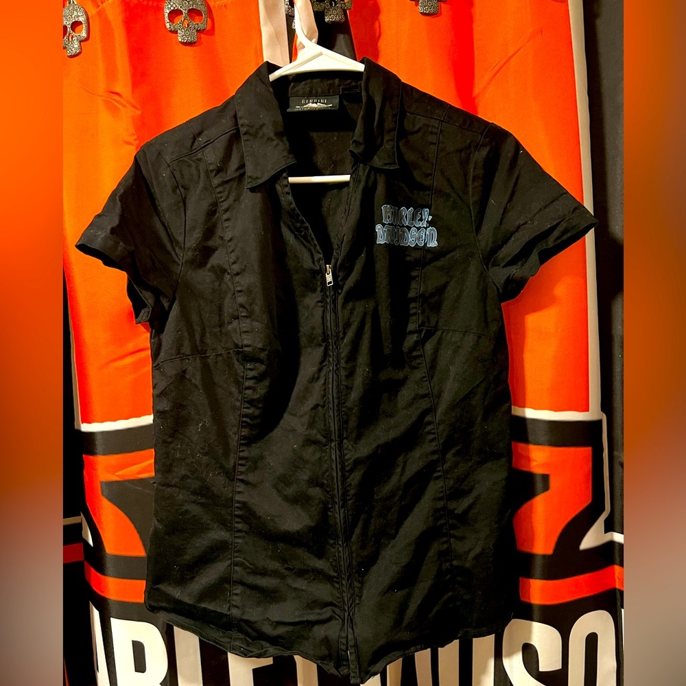 XS Harley-Davidson zip up shirt